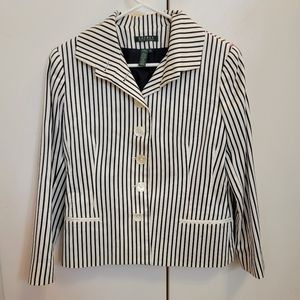 RALPH LAUREN Womens Steiped Blazer Jacket